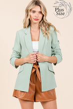 Load image into Gallery viewer, Classy Fuchsia Plus Open-Front Casual Blazer