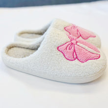 Load image into Gallery viewer, Lounge Pink Bow Cozy Slippers