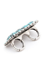 Load image into Gallery viewer, Genuine Stone Stretch Double Knuckle Ring