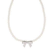 Load image into Gallery viewer, Bowknot Pearl Chain Necklace