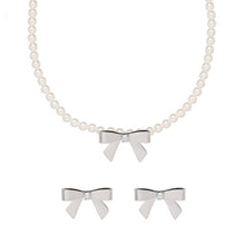 Load image into Gallery viewer, Bowknot Pearl Chain Necklace