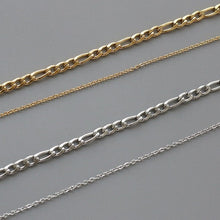 Load image into Gallery viewer, Double layer Figaro Chain Necklace