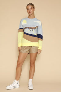 Roadrunner Knit Multi-Color Sweater