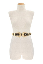 Load image into Gallery viewer, Rhinestone Filigree Western U Buckle Elastic Belt