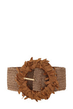 Load image into Gallery viewer, Circle Flower Buckle Elastic Belt