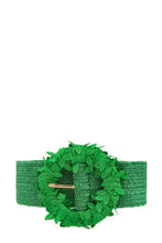 Load image into Gallery viewer, Circle Flower Buckle Elastic Belt