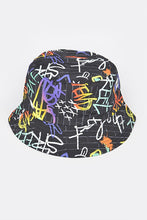 Load image into Gallery viewer, Graffiti Print Reversible Bucket Hat