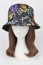 Load image into Gallery viewer, Graffiti Print Reversible Bucket Hat