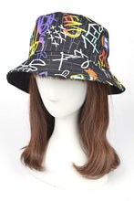 Load image into Gallery viewer, Graffiti Print Reversible Bucket Hat