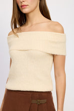 Load image into Gallery viewer, Ivory Chic Ribbed Off Shoulder Tube Top