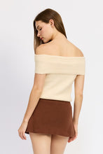 Load image into Gallery viewer, Ivory Chic Ribbed Off Shoulder Tube Top