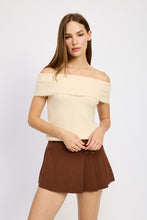 Load image into Gallery viewer, Ivory Chic Ribbed Off Shoulder Tube Top