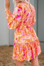 Load image into Gallery viewer, Abstract Smocked Bust Ruffle Mini Dress