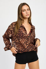 Load image into Gallery viewer, Animal Print Oversized Shirt