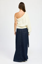 Load image into Gallery viewer, Charcoal Grey Oversized Knt One Shoulder Sweater