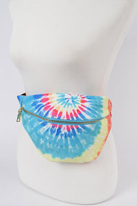 Green Mix Tie Dyed Oversize Fanny Pack