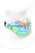 Load image into Gallery viewer, Green Mix Tie Dyed Oversize Fanny Pack