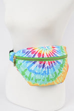 Load image into Gallery viewer, Green Mix Tie Dyed Oversize Fanny Pack