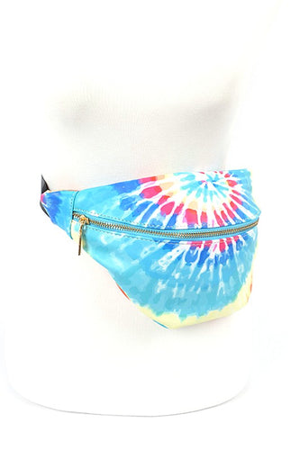 Green Mix Tie Dyed Oversize Fanny Pack