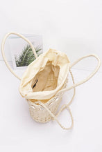 Load image into Gallery viewer, Sea Shell Iconic Faux Straw Tote Basket