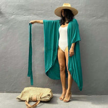 Load image into Gallery viewer, Silhouette Kimono Beige Cardigan Cover-up