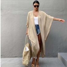 Load image into Gallery viewer, Silhouette Kimono Beige Cardigan Cover-up