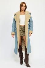 Load image into Gallery viewer, Everyday Light Blue Denim Maxi Coat Essential