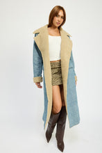 Load image into Gallery viewer, Everyday Light Blue Denim Maxi Coat Essential