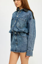 Load image into Gallery viewer, London Trends Denim Button-Up Casual Mini Dress