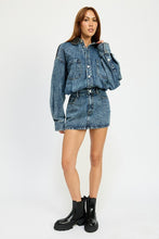 Load image into Gallery viewer, London Trends Denim Button-Up Casual Mini Dress