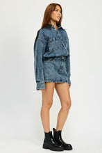 Load image into Gallery viewer, London Trends Denim Button-Up Casual Mini Dress