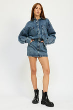 Load image into Gallery viewer, London Trends Denim Button-Up Casual Mini Dress