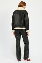 Load image into Gallery viewer, Luxury Shearling Dark Brown Moto Jacket