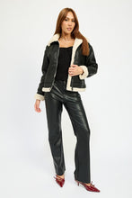 Load image into Gallery viewer, Luxury Shearling Dark Brown Moto Jacket