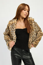 Load image into Gallery viewer, Cheetah Animal Print Furry Jacket