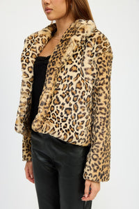 Cheetah Animal Print Furry Jacket