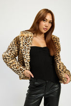 Load image into Gallery viewer, Cheetah Animal Print Furry Jacket