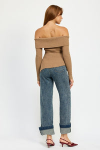 Asymmetrical Off-Shoulder Garment Design