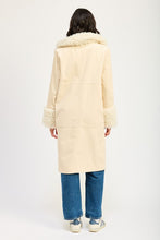 Load image into Gallery viewer, Faux Brown Fur Mid Trench Coat