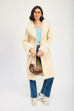 Load image into Gallery viewer, Faux Brown Fur Mid Trench Coat