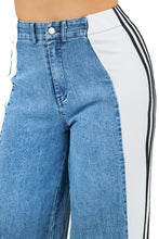 Load image into Gallery viewer, Casual Fashion Blue-White Style Denim Pants