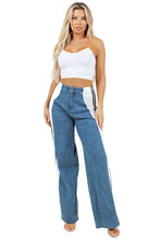 Load image into Gallery viewer, Casual Fashion Blue-White Style Denim Pants