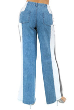 Load image into Gallery viewer, Casual Fashion Blue-White Style Denim Pants