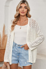 Load image into Gallery viewer, Out Crochet Knit Drop Shoulder Open Front Cardigan