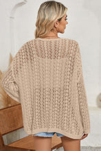 Load image into Gallery viewer, Out Crochet Knit Drop Shoulder Open Front Cardigan