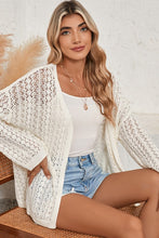 Load image into Gallery viewer, Out Crochet Knit Drop Shoulder Open Front Cardigan