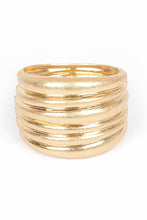 Load image into Gallery viewer, Textured Iconic Gold Casting Spring Hinge Bangle