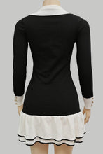 Load image into Gallery viewer, Fashion Black Button-Up Sweater Dress