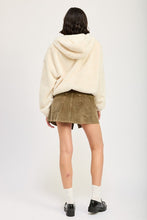 Load image into Gallery viewer, FUZZY Cream HOODED JACKET