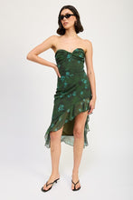 Load image into Gallery viewer, ASYMMETRICAL RUFFLE TUBE MAXI DRESS